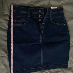 Dark Blue Denim Skirt